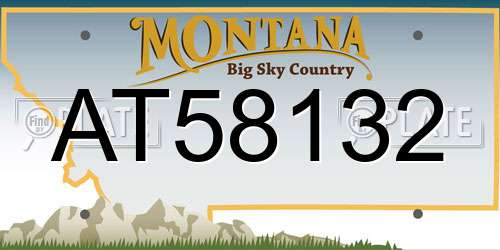 AT58132 Montana License Plate