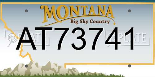 AT73741 Montana License Plate
