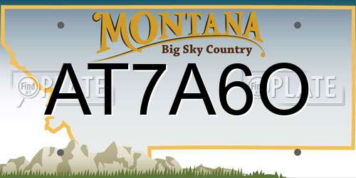 AT7A6O Montana License Plate