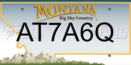 AT7A6Q Montana License Plate