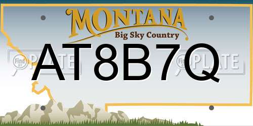 AT8B7Q Montana License Plate