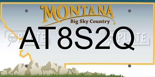 AT8S2Q Montana License Plate
