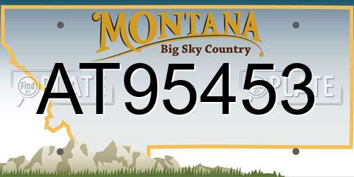 AT95453 Montana License Plate