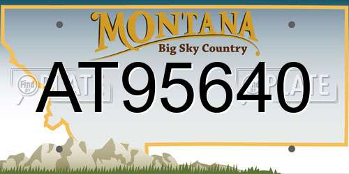 AT95640 Montana License Plate
