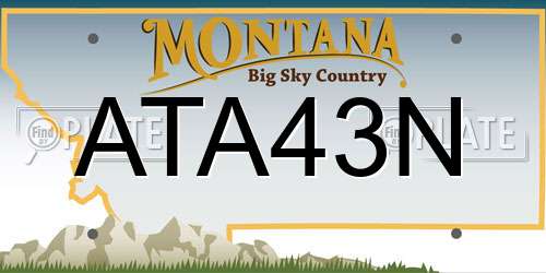 ATA43N Montana License Plate