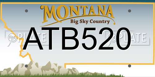 ATB520 Montana License Plate