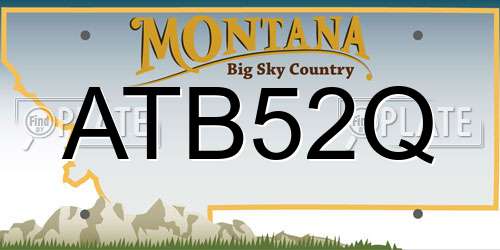 ATB52Q Montana License Plate