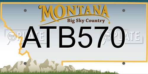 ATB570 Montana License Plate