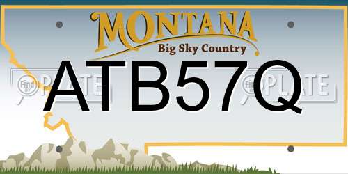 ATB57Q Montana License Plate