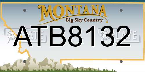 ATB8132 Montana License Plate