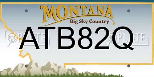 ATB82Q Montana License Plate