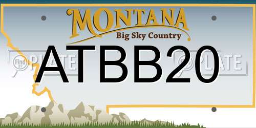 ATBB20 Montana License Plate