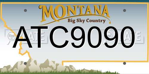ATC9090 Montana License Plate