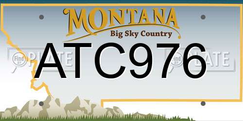 ATC976 Montana License Plate