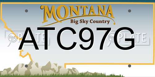 ATC97G Montana License Plate