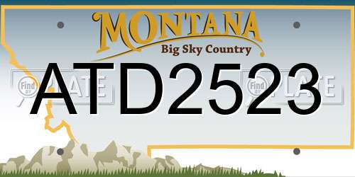 ATD2523 Montana License Plate