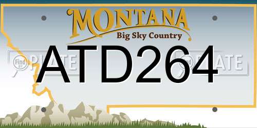 ATD264 Montana License Plate