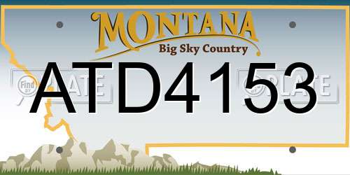 ATD4153 Montana License Plate