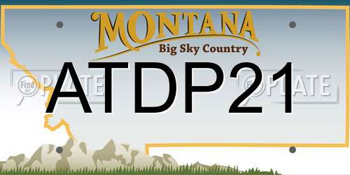 ATDP21 Montana License Plate