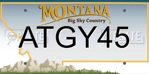 ATGY45 Montana License Plate