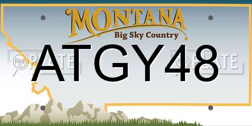 ATGY48 Montana License Plate