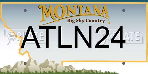 ATLN24 Montana License Plate