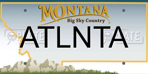 ATLNTA Montana License Plate