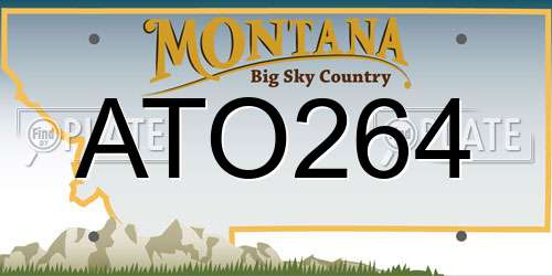 ATO264 Montana License Plate
