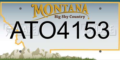 ATO4153 Montana License Plate