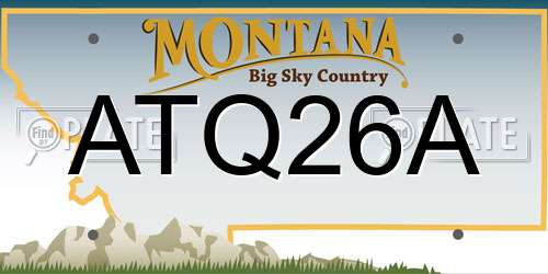ATQ26A Montana License Plate