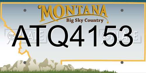 ATQ4153 Montana License Plate