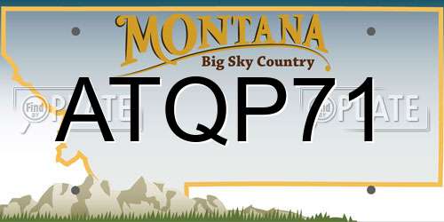 ATQP71 Montana License Plate