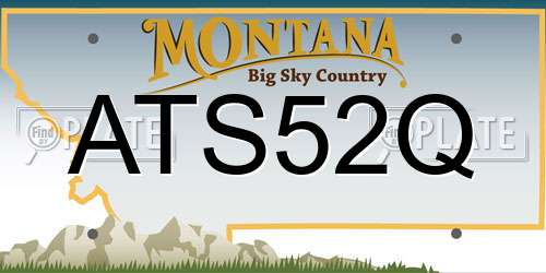 ATS52Q Montana License Plate