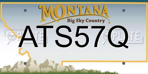ATS57Q Montana License Plate
