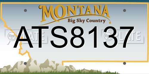 ATS8137 Montana License Plate