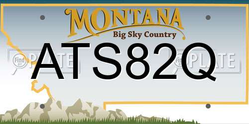 ATS82Q Montana License Plate
