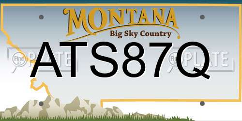 ATS87Q Montana License Plate