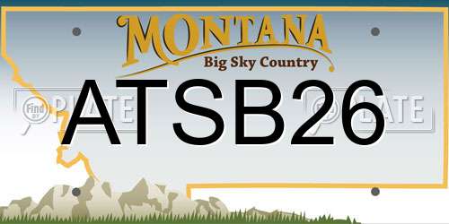 ATSB26 Montana License Plate