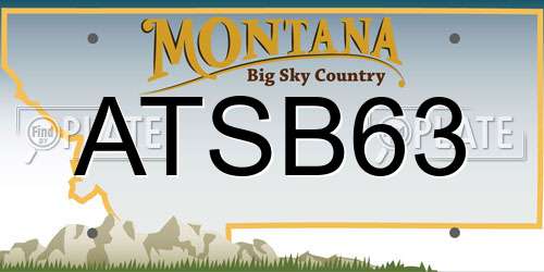 ATSB63 Montana License Plate