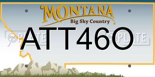 ATT46O Montana License Plate