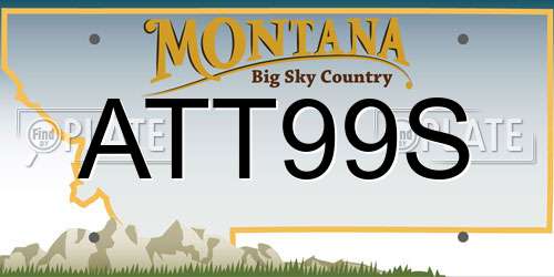 ATT99S Montana License Plate