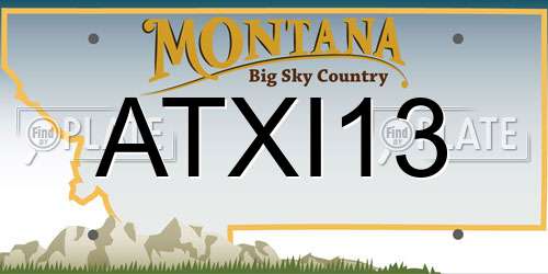 ATXI13 Montana License Plate