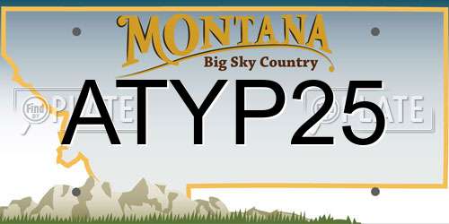 ATYP25 Montana License Plate