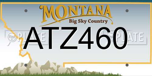 ATZ460 Montana License Plate