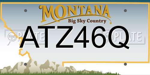 ATZ46Q Montana License Plate