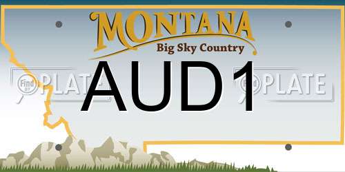 AUD1 Montana License Plate