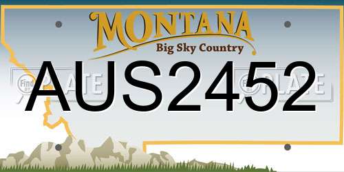 AUS2452 Montana License Plate
