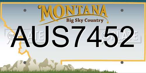 AUS7452 Montana License Plate