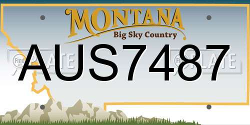 AUS7487 Montana License Plate