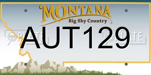 AUT129 Montana License Plate